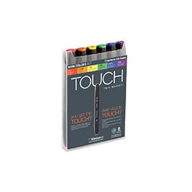 TOUCH Twin Marker 6 stk - Main colors